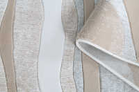 Tapis de haute qualité beige abstrait, fabriqué à la machine, artisanat de découpe, pour chambre à coucher, salon, super doux, décoration moderne pour la maison