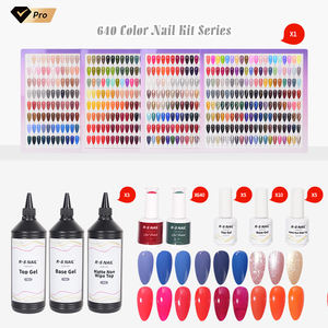 Kit de vernis à ongles semi-permanent UV/LED R S Nail 640 couleurs 15g, trois étapes, sans odeur, séchage rapide, tenue 3-4 semaines, beauté durable - Product Image 1