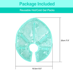 OEM Boost Milk Let-Down Packs <span class=keywords><strong>de</strong></span> perles <span class=keywords><strong>de</strong></span> gel en peluche chaud/froid pour les seins, pour le soulagement des gonflements 17.5x17.5cm - Product Image 2
