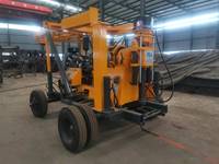 Foreuse rotative hydraulique portable sur roues Deep XYX-3 pour puits d'eau, moteur diesel, profondeur maximale 600 m