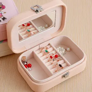 Fabricantes caixa de armazenamento de joias, dupla caixa de joias caixa coreana relógio colar brincos anel simples