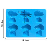 Moule en silicone réutilisable en forme de chien, mignon, pour gâteaux, savons, outil de bricolage domestique et résine pour enfants - Vente chaude en usine et en stock