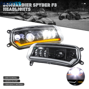 INMT - Faros Delanteros LED Modificados de Plástico para Can-Am <span class=keywords><strong>Spyder</strong></span> F3, Luces de Circulación Diurna, Intermitentes Integrados para Vehículos de Tres Ruedas - Product Image 3
