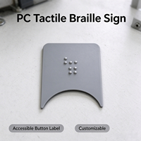 Plaque tactile braille pour boutons d'ascenseur, étiquette tactile accessible, points en relief personnalisés, panneau de commande d'ascenseur public, modèle 011