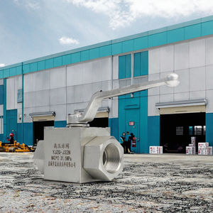 Vanne à boisseau sphérique à bride manuelle hydraulique haute pression en acier au carbone DN25, marque Nalisha, modèle KHB-G, pour huile haute température - Product Image 3