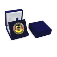 Fabricant de haute qualité en gros conçu velours boîtes à bijoux prix cadeaux commémoratifs épinglettes présentation coffrets cadeaux