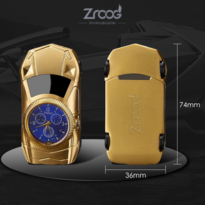 Briquet électronique Zroog à double arc, design flamme rouge, pour hommes, idéal pour l'utilisation de cigarettes ou comme cadeau - Product Image 2