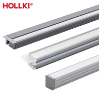 Lampu Kabinet Dapur Lemari Pakaian Ultra Tipis DC12V Aluminium Tersembunyi Dengan Saklar Sensor