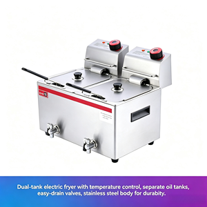 Friteuse électrique de comptoir <span class=keywords><strong>Prince</strong></span> pour <span class=keywords><strong>poulet</strong></span> frit et restauration rapide, 220V, garantie 1 an, longue durée de vie - Product Image 1
