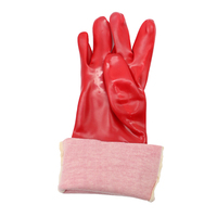 Gants de travail industriels robustes en PVC rouge, résistants à l'eau, à l'acide, à l'huile et aux produits chimiques, fabriqués en Chine par MAXITOUGH