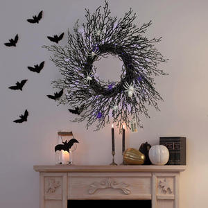 Guirnalda Artificial de Halloween con Arañas y Ojos de Araña Negros para Decoración de Puerta Principal, Interior y Exterior, para Fiestas - Product Image 4