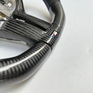 Volante de fibra de carbono para coche <span class=keywords><strong>BMW</strong></span>, volante negro brillante personalizado, en color negro, para <span class=keywords><strong>BMW</strong></span> M4, M3, M2, F80, F82, X5M - Product Image 4