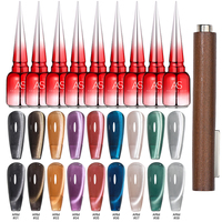 Private Label Rose 15ml Cat Eye Gel Vernis à Ongles Set Nude Semi-Permanent Designer French UV Gel Vernis LED Source Nagellack