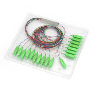 FTTH quang PLC 1x2 1*4 1x16 2 32 2*64 Mini ống thép Trần LC UPC sợi quang PLC Splitter với scapc scupc kết nối - Product Image 5