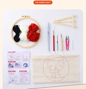 Punch Needle <b>Kit</b> Set Yarn Craft DIY Hand Embroidery <b>Kit</b> for Embroidery Starter Craft Lovers Includes Needlework Animal Pattern - Product Image 5