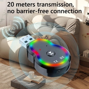 20M USB Colorful <strong>bluetooth</strong> 5.3 Audio Adapter Handsfree Car Kit 3.5Mm Aux Audio Receiver Wireless <strong>bluetooth</strong> <strong>Transmitter</strong> Receiver - Product Image 4