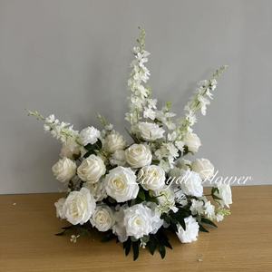 زهور زخرفية أخرى ضوء أرجواني زهرة الورد محور طاولة الزفاف عداء الأزهار صف الممر والزهور - Product Image 5