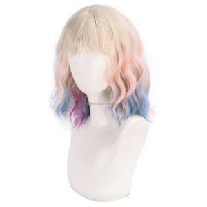 <span class=keywords><strong>Perruque</strong></span> de cosplay courte et colorée style Egg Roll d'Enid Sinclair, modèle Wednesday " La Petite Fille Loup 2 " - Product Image 5