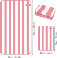 Serviette de plage en microfibre à séchage rapide, sans sable, personnalisable avec logo, impression numérique par sublimation, légère, avec sac de voyage – Vente en gros ECO