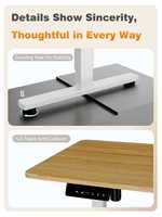 Bureau debout électrique ergonomique et confortable - Réglable en hauteur pour la maison, le bureau, l'école, compatible avec les ordinateurs portables et les ordinateurs
