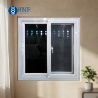 Ventanas Corredizas Horizontales de PVC y UPVC Personalizadas con Pantalla, Ventanas Corredizas de PVC con Doble Acristalamiento