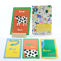 Cartes de jeu éducatives imprimées sur mesure avec des images d'animaux pour enfants - Jouet éducatif