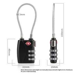 Candado de Seguridad con Cable de Acero Antirrobo, Autorizado y Original, TSA719, para Viajes, con Combinación de 3 Dígitos - Product Image 5