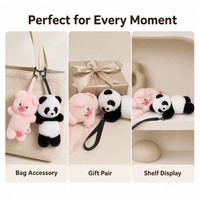 Sac à dos en peluche au design panda fourrure, nouveau modèle très populaire, sac à dos en peluche personnalisé en forme de cochon mignon pour enfants