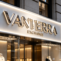 Letrero 3D con Luces LED de Carrey Sign, Logotipo Personalizado de Fábrica, Letrero para Hotel con Cadena de Tiendas, Letrero Exterior Ecológico con Letras en Relieve