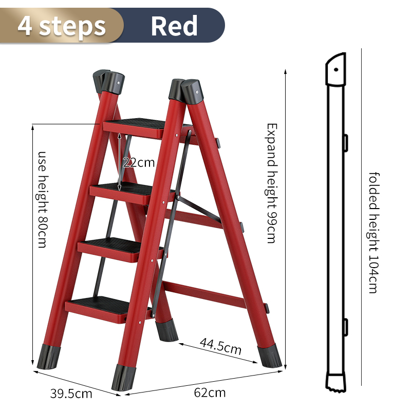 Scala portafiori rossa a 4 gradini
