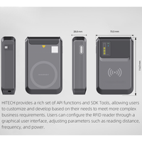 Lector RFID UHF Portátil PR100 con Banco de Energía de 10000mAh, ISO 18000-6C, 33dBm, Largo Alcance de 8m para Tipo-C, Compatible con Android/iOS/Windows
