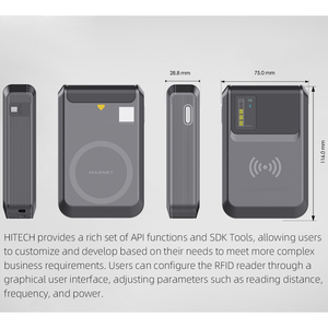 Lector RFID UHF Portátil PR100 con Banco de Energía, 33dBm, 8m de Largo Alcance, USB OTG para Android, iOS, Windows, Etiqueta de Inventario - Product Image 1