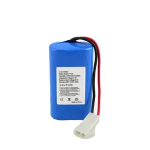 7.4V 1400MAh 18500แบตเตอรี่ Li Ion แบบชาร์จไฟได้18650แบตเตอรี่ Li-Ion 2S