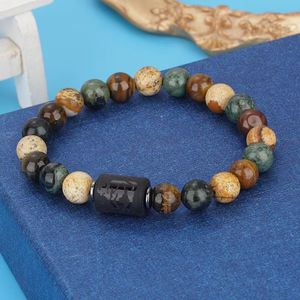 Pulsera Bohemia con Dijes de los 12 Signos del Zodiaco con Piedras Naturales y Cuentas de Ojo de Tigre, Regalo Minimalista Unisex para Parejas - Product Image 5