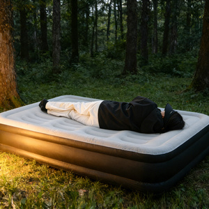 <span class=keywords><strong>Matelas</strong></span> pliable hybride moderne bleu avec revêtement en PVC floqué, alimenté par USB, pour usage extérieur - Product Image 5