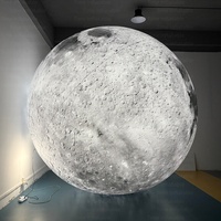Ballon gonflable géant en PVC en forme de lune réaliste pour la décoration d'événements et l'affichage commercial