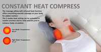 Coussin chauffant pour le cou, coussin de massage multifonctionnel, masseur électrique Shiatsu pour le bas du dos