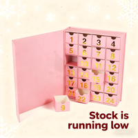 Boîte à tiroir rigide de luxe coulissante avec doublure en éponge gaufrée pour friandises pour chiens, bougies de Noël, pots de bougies, maquillage et cosmétiques, disponible en versions 25 jours et 24 jours Ramadan