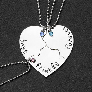<span class=keywords><strong>Collier</strong></span> en cristal suspendu, chaîne <span class=keywords><strong>d</strong></span>'<span class=keywords><strong>amitié</strong></span>, 4 pendentif, Patchwork, rehausse la lune, pour amour éternel - Product Image 2