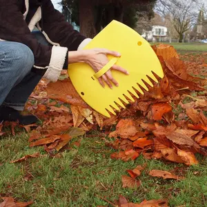 Manche en plastique pour ramasser les feuilles, ramasseur de râpes à main, boule de jardin, pour ramasser les feuilles, tondeuse à gazon et les ordures, 1 paire