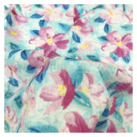 Tissu double gaze en coton biologique écologique imprimé motif fleurs éclatantes pour vêtements de bébé, chemises et artisanat pour filles - Vente directe usine