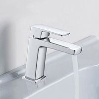 Robinet de lavabo moderne en laiton de luxe à un seul robinet, vente directe d'usine pour hôtels