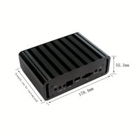 Boîtier de dissipateur thermique en aluminium extrudé sur mesure, boîtier de commande PCB usiné CNC, boîtier de projet IP54, surface sablée Hongfa