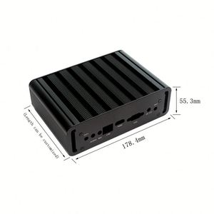 Custom Extruded Aluminum Heat Sink Housing CNC Machined PCB Control Box IP54 Enclosure Project Box Hongfa <b>Sandblasted</b> Surface - Product Image 6