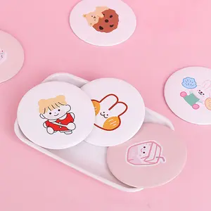 AWK New Design Wholesale Cartoon Round Mini Compact Pocket Makeup Mirror For Promotional Gift