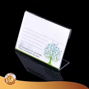 L-Shape Clear <b>Acrylic</b> Display Sign Rack Tabletop Sign Holder for Menus Ads and Promotional Displays - Product Image 1