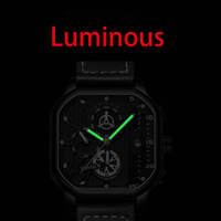 Montre-bracelet carrée minimaliste en quartz LP19, élégante montre pour homme, bracelet en cuir, aiguilles lumineuses, montres pour hommes, Reloj Montre