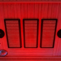 Sauna infrarouge électrique moderne à spectre complet pour 4-5 personnes, en bois massif de pruche, faible EMF, pour salon et cuisine