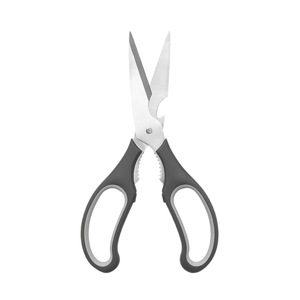 Household Stainless Steel <b>Kitchen</b> <b>Scissors</b> Multi Functional For Vegetables Meat Fish Bone Cutting Grey Straight Head - Product Image 3
