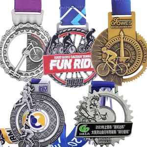 Manufacturer Free Design Medals Custom Cycling Sports Award Bicycle Bike 3D Race Metal Medals